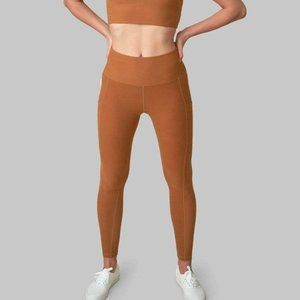 Wolven Turmeric High Waist Pocket Leggings